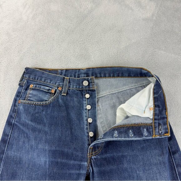 Vintage Levi's 501XX Straight Leg Button Fly Denim Jeans Men's Sz 31x28 Made UK - Picture 4 of 11